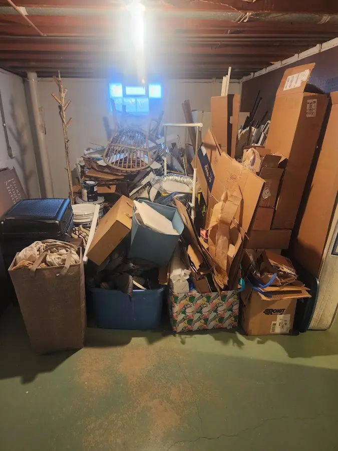 Roll-off dumpster container at job site for Concrete Dumpster Rental in Waverly